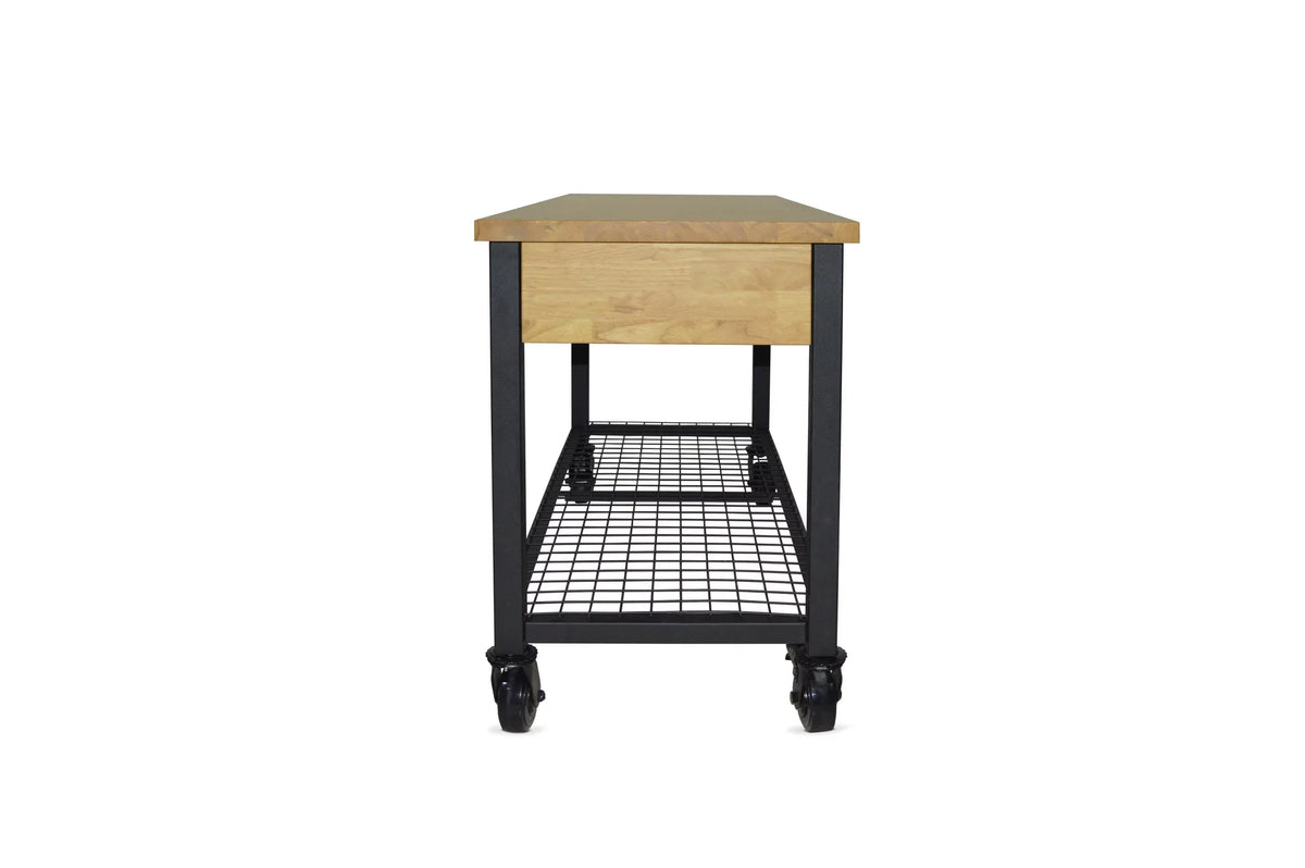 Metal & Wood Workbench 62" Industrial Rove