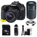 SD with IS IS DSLR EOS 18-55mm Bundle STM & Beginners Canon Lenses Camera Buzz-Photo + Card 55-250 STM + 80D