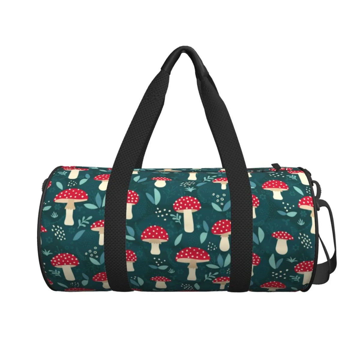Compartment Capacity with Mushroom Large Bag Coaee Cylinder and Bag Amanita Waterproof Gym Luggage Travel Bag Pocket Sports