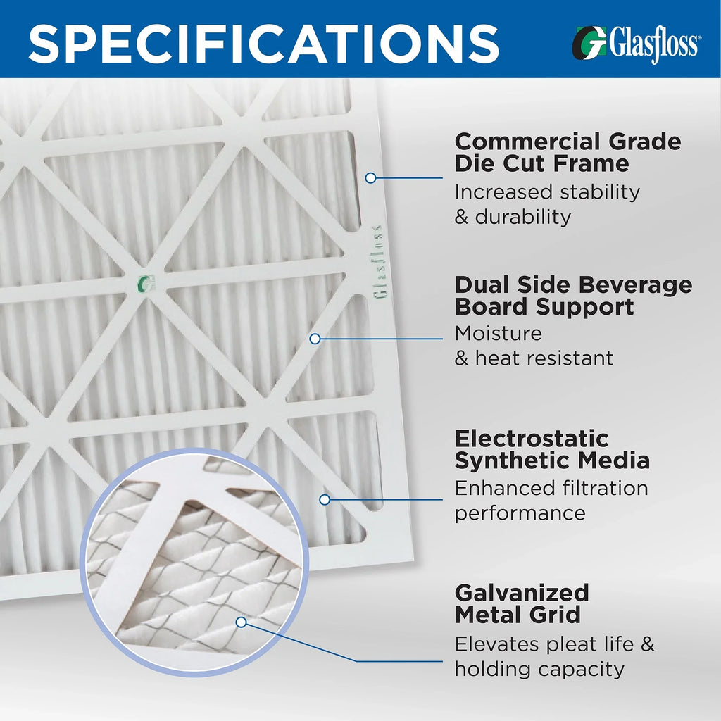 14x24x1 Filters MERV by Pleated x Pack of Actual 11 dimension: Air 23-1/2 x 7/8 Glasfloss. 13-1/2 6