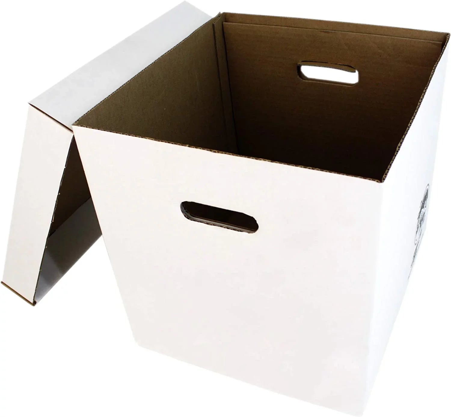 '- or Records Box 12" Cardboard - Record to Lid Discs Set #12BC13 - Vinyl Removable Holds 90 Boxes 10 Laser Storage up with Sturdy of