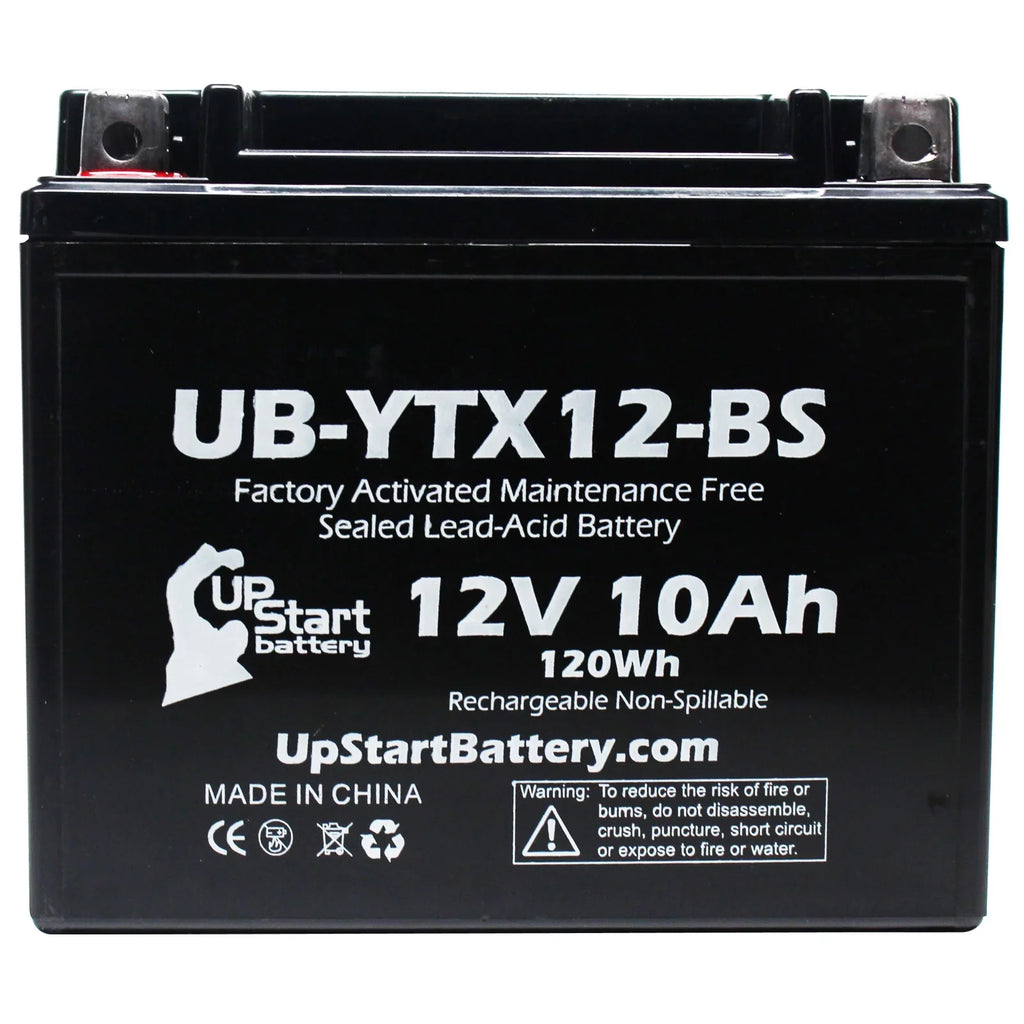 12V, Suzuki 2001 Activated, UB-YTX12-BS Motorcycle 1000 10Ah, Free, UpStart Maintenance - CC Factory GSX-R1000 Battery Replacement Battery