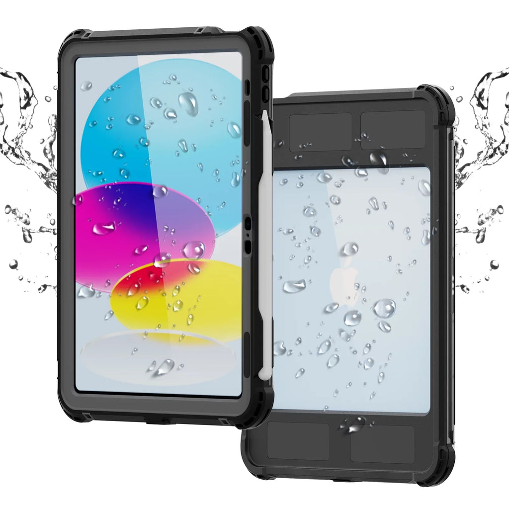 Dustproof Genetation 10th for Underwater Kickstand Pencil IP68 with Case Strap iPad Swivel Rugged Protective (2022) 10.9" Waterproof Shockproof Holder Bracket K-Lion Case Protector Screen Carrying