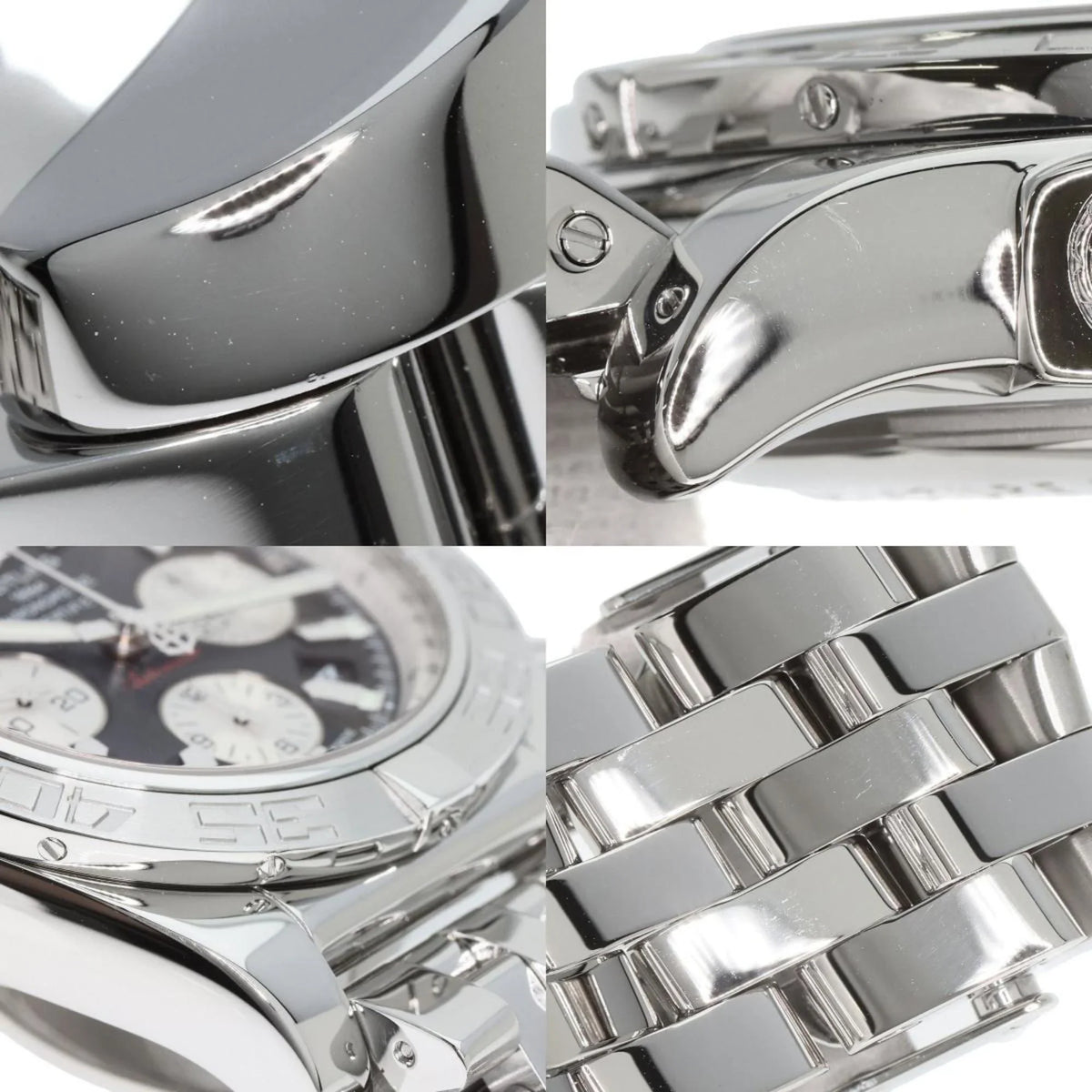 Chronomat Steel/SS BREITLING 44 Stainless Men's Pre-Owned Breitling Watch (Good) AB0110