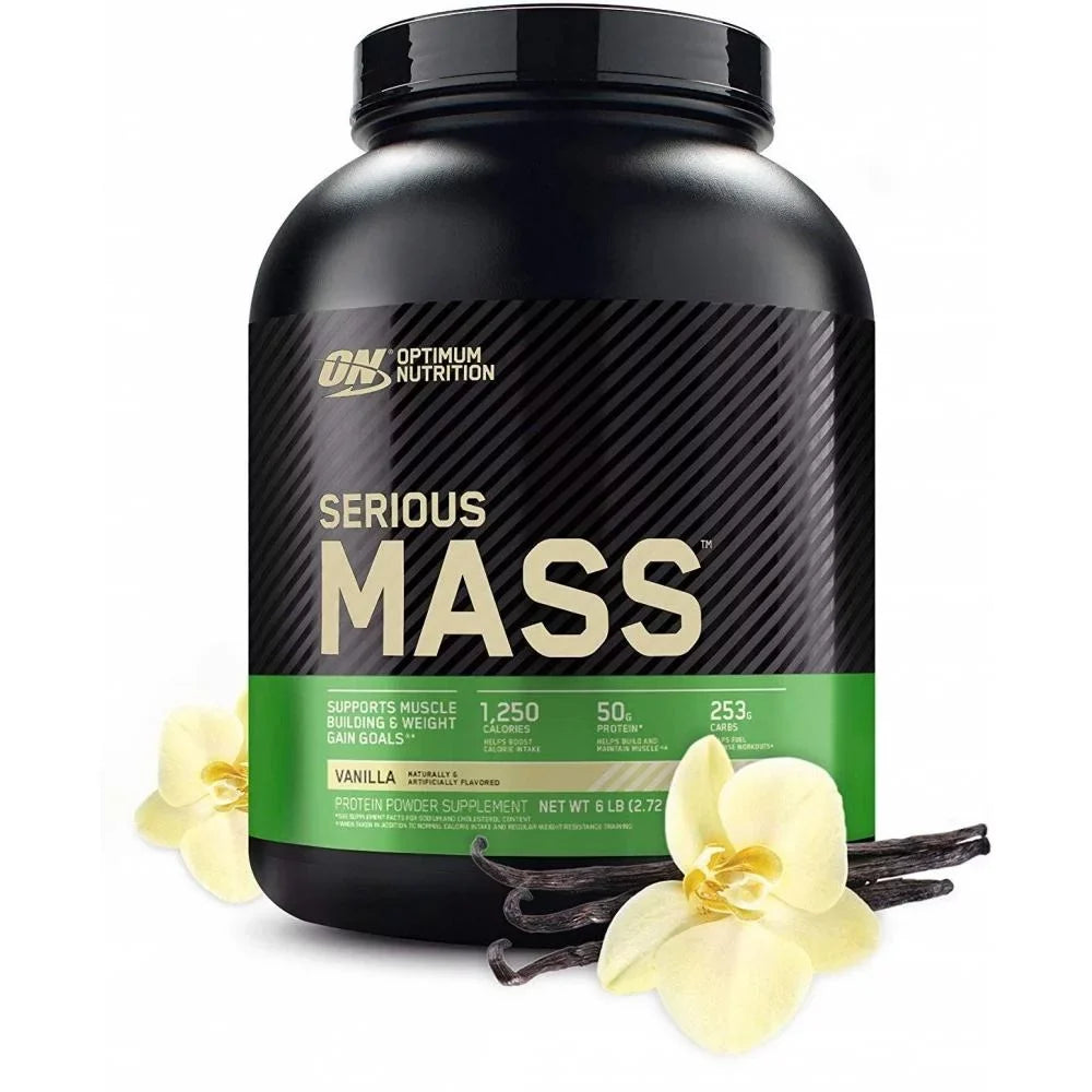 Powder, Protein Vanilla, Nutrition, Optimum Serious Weight 6.lb Mass, Gainer