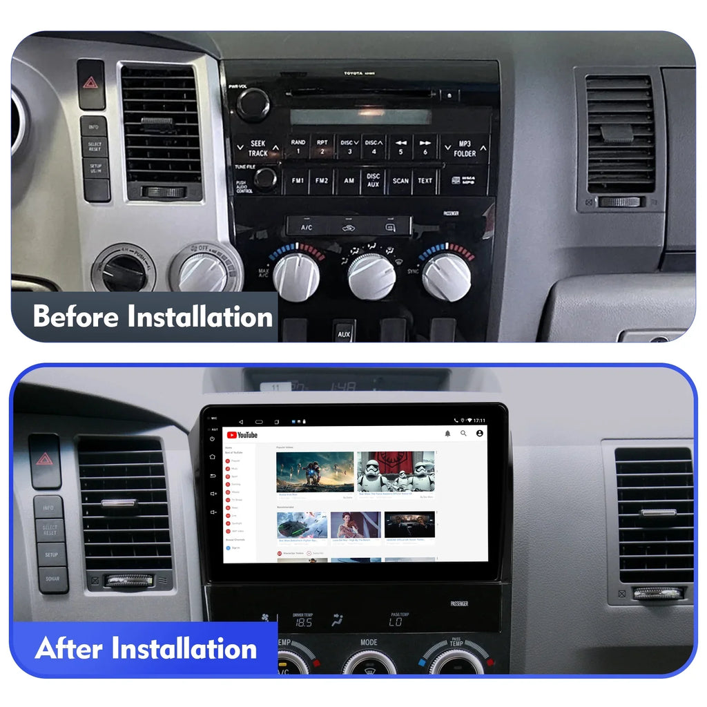 6+128G 10.1 Car Android Tundra Android Toyota Camera Sequoia 2008-2018 Radio Car & inches Stereo & Touchscreen 2007-2013 Auto IPS with Support 12 Backup for Screen Carplay