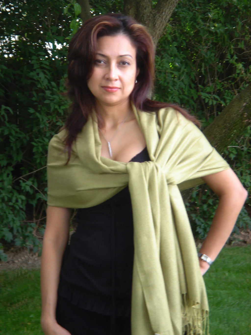 Green Shawl/Cashmere Regular (Olive Scarf/Wool/Silk Shawl/Shawls/Scarf/Scarves/Wrap/Stole/Muffler/Cape/Ruana/Blanket/Throw/Pashmina Shawl)