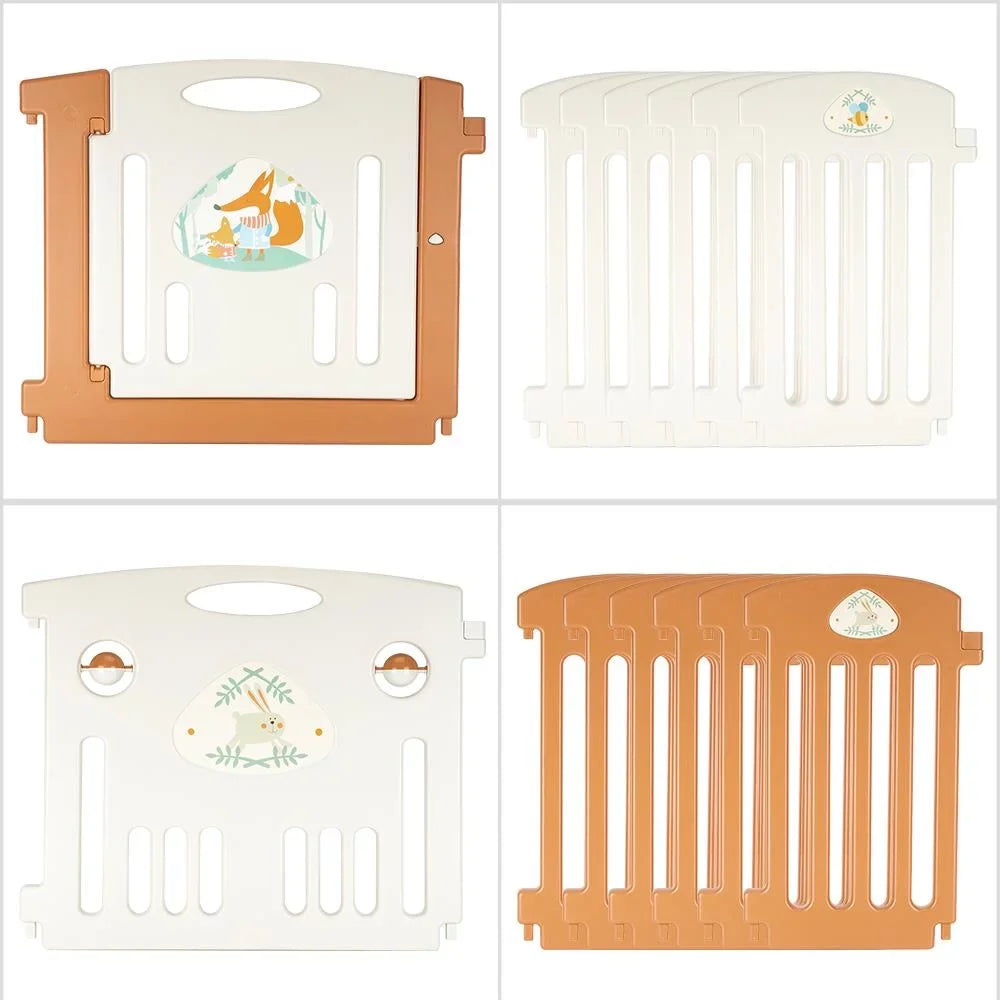 Safety Play 14 Fence Indoor exterior,Yellow Yard Baby Panel UBesGoo Playpen