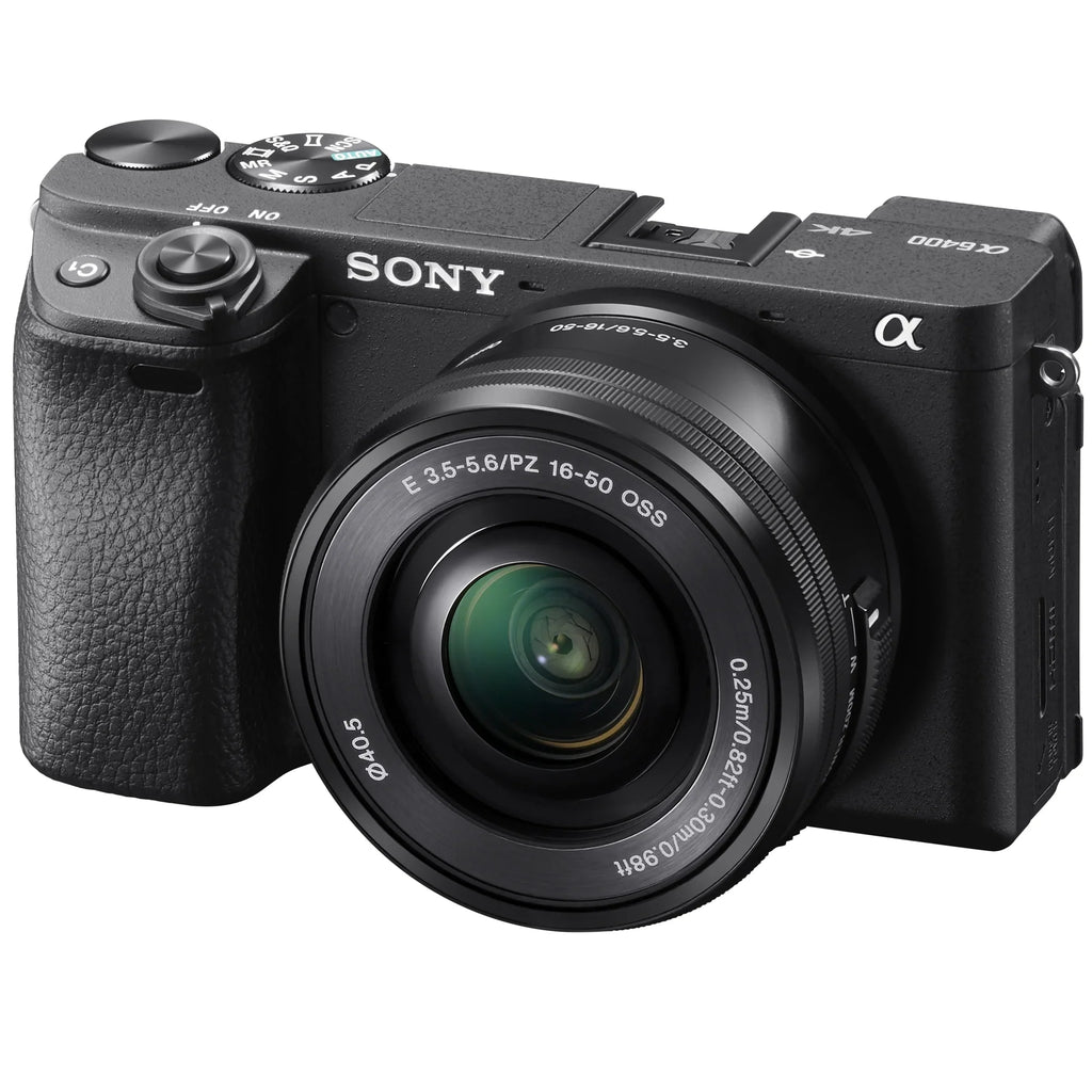 Card, Mirrorless ILCE-6400L Lens Bundle Editing and 16-50mm with Battery Camera 64GB APS-C Kit Video a6400 Interchangeable-Lens with Photo 40.5mm and Camera Suite, Memory Filter Bag, Camera