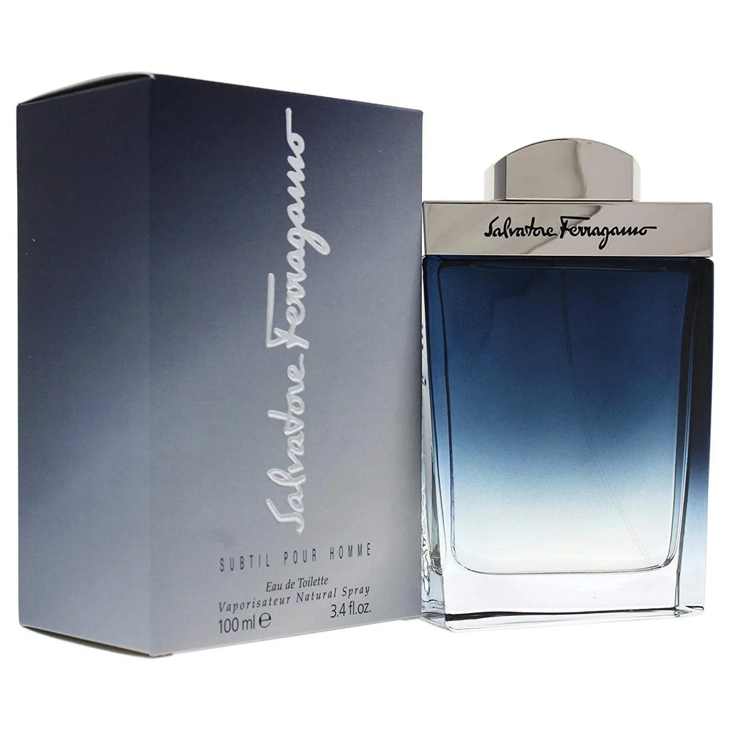 3.4oz Salvatore by Pour Subtil 100ml Ferragamo Spray EDT Homme