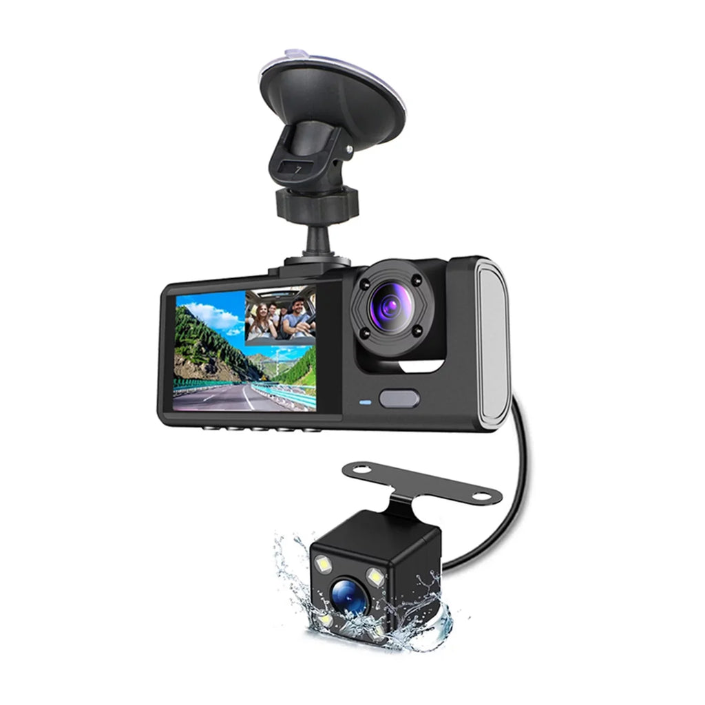Rearview Dash Dash Cam Car Safety,3-in-1 for Mirror Moobody Safety Versatile Car Cam,1080P+720P+480p, Car