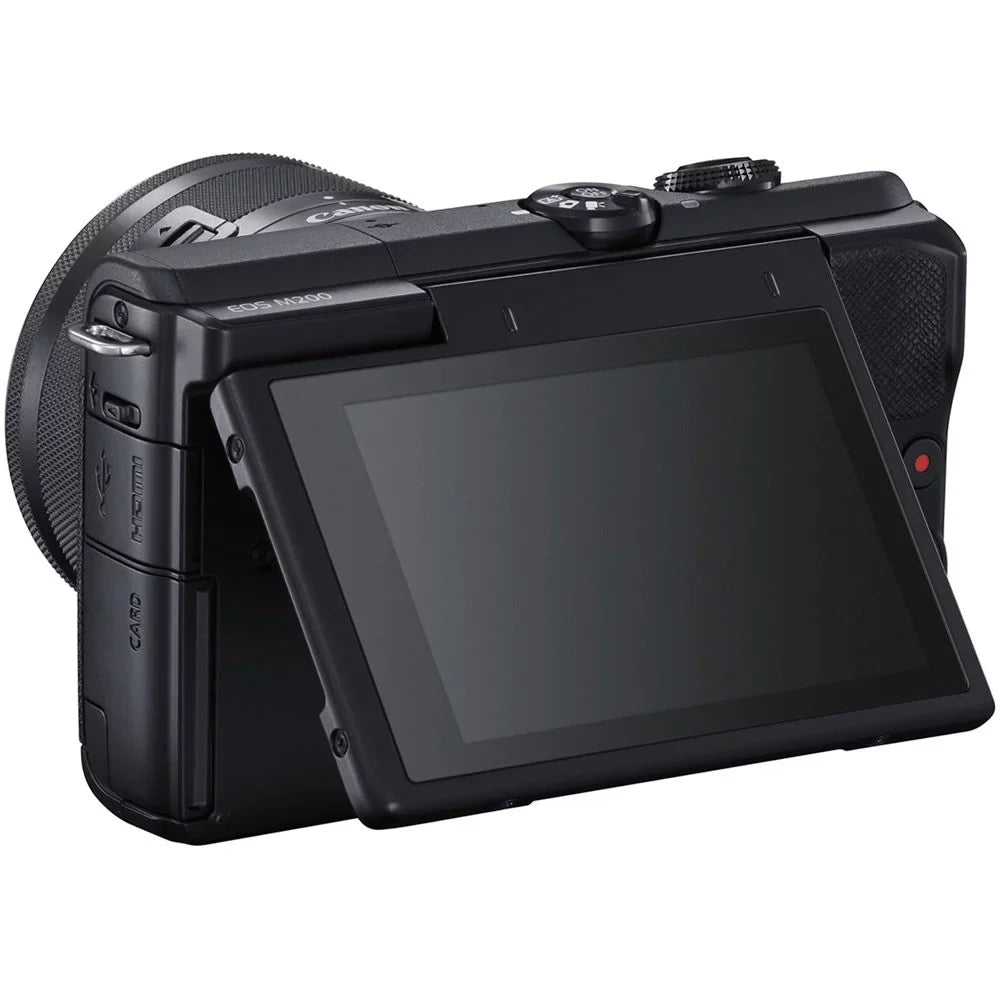 M200 Bundle Lens - EOS Canon Mirrorless Camera with (Black) Digital Essential 64GB 15-45mm