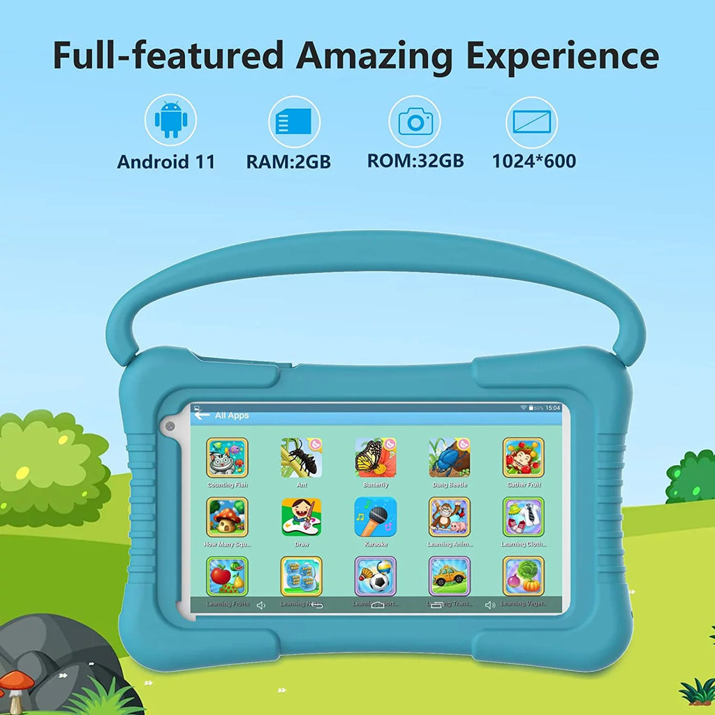 Dual Parental Tablet 32G Camera inch Kid-Proof for 2GB Kids Tablet Educational with Tablets Kids Games RAM Software Tablet Android Kids Toddler 7 Control, 11 Netflix. Pre-Installed YouTube WiFi Kids