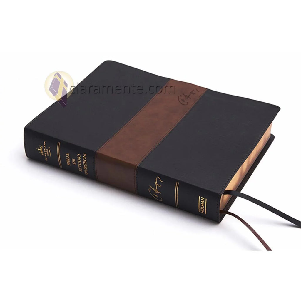 símil Spurgeon, negro/marrón 1960 (Hardcover) estudio de RVR piel Biblia