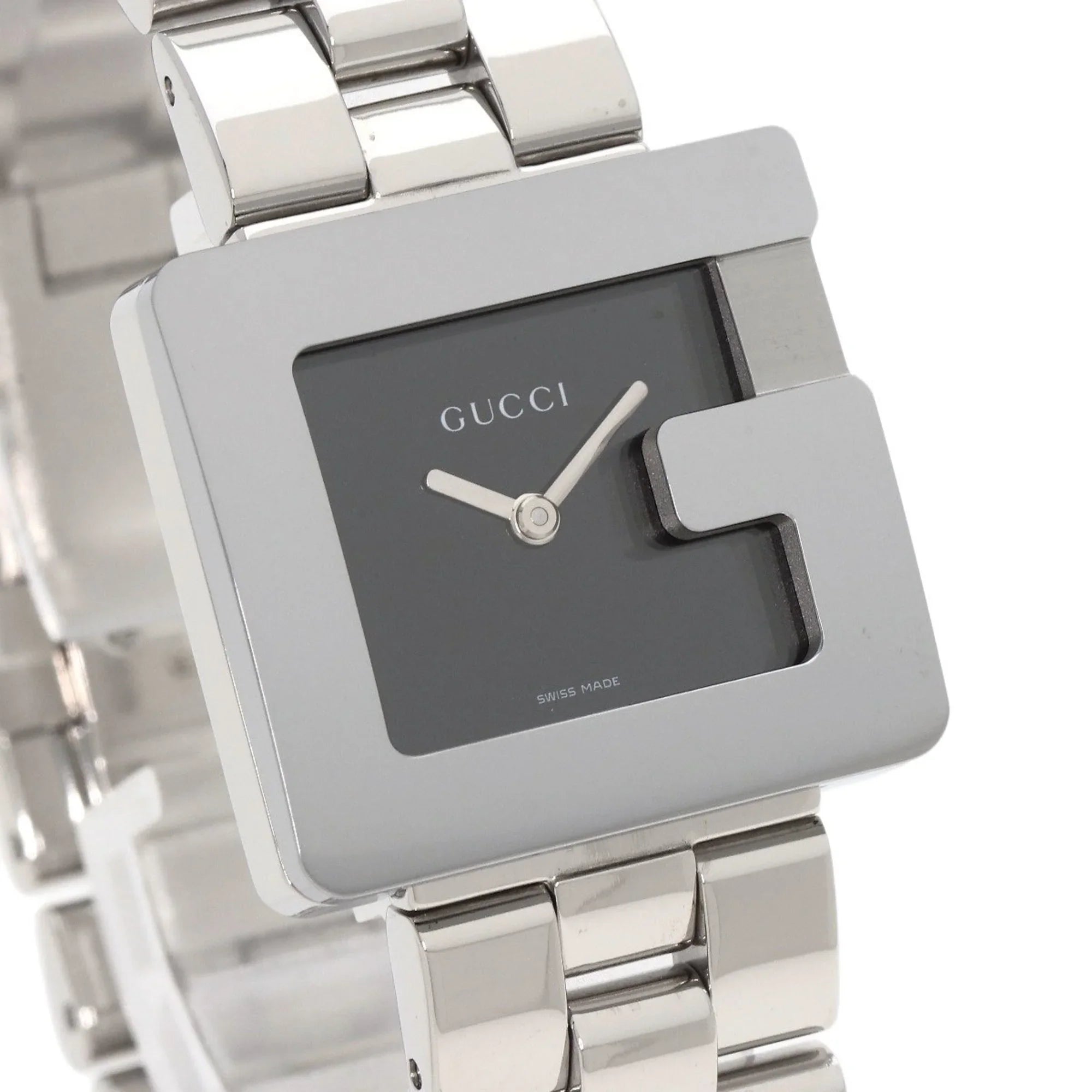 G Boys Square 3600J Steel/SS Stainless Watch Pre-Owned Face (Good)