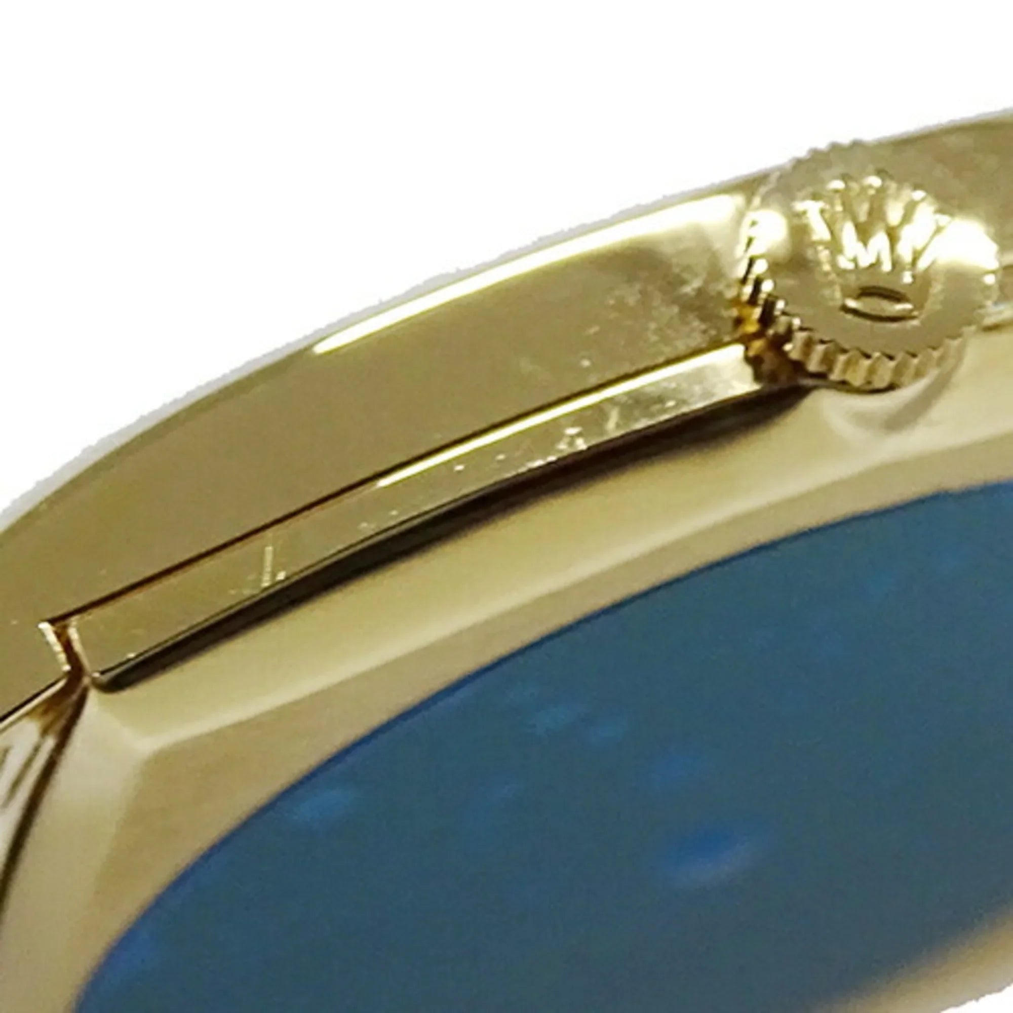 watch Authenticated Used winding gold Cal.1600 hand brown 750YG men's 3805 leather polished Cellini
