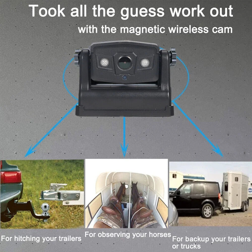 View Battery Jahy2Tech Camera Wireless WiFi Camera, Backup Front/Rear 9600mAh Magnetic