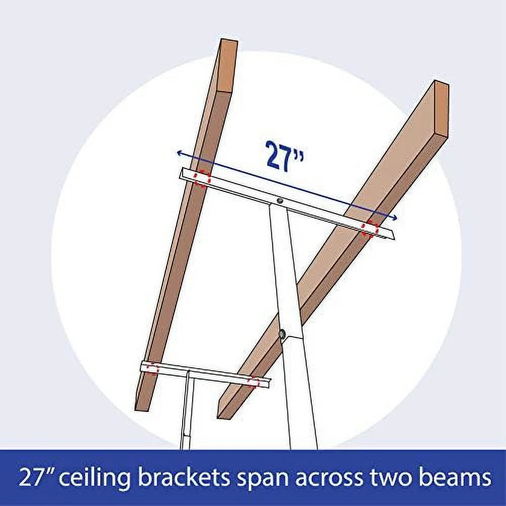 (white, - rack steel overhead storage rack 18"-33") pound garage 400 adjustable 2x8 height - overhead storage weight capacity