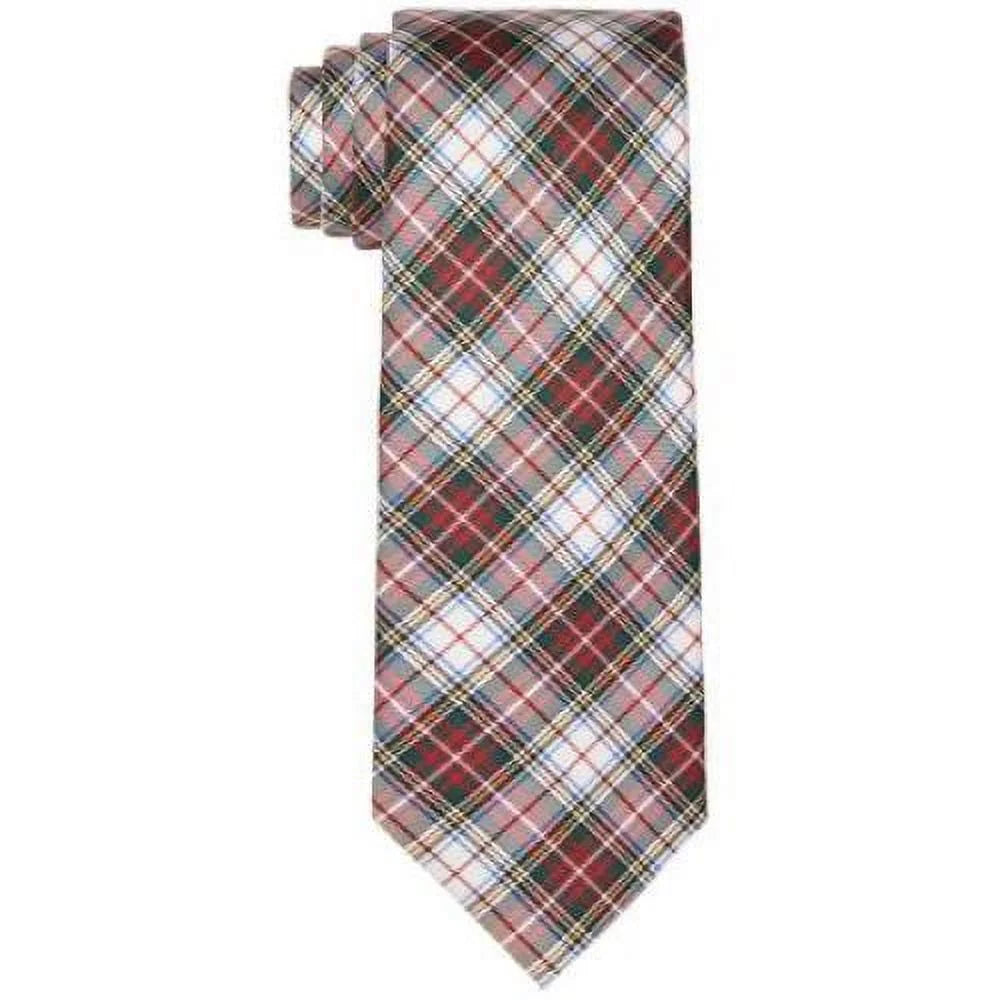 Tommy Mens Plaid Tie Hilfiger Silk Neck