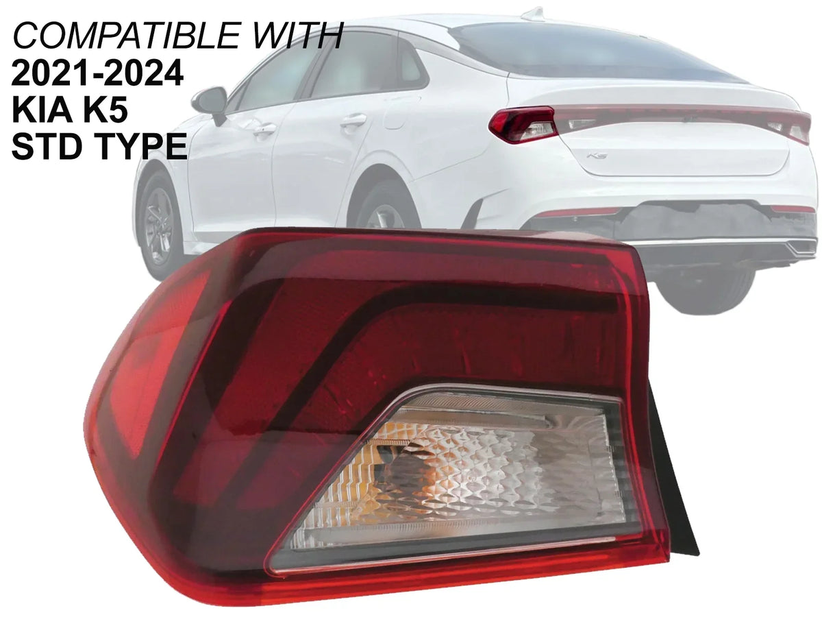 2021 Replacement Included STD 2023 Driver Light 2024 Rear Left 2022 Type 92401L3000 Light Tail Lamp APA Side K5 with for Bulbs Outer KI2804162
