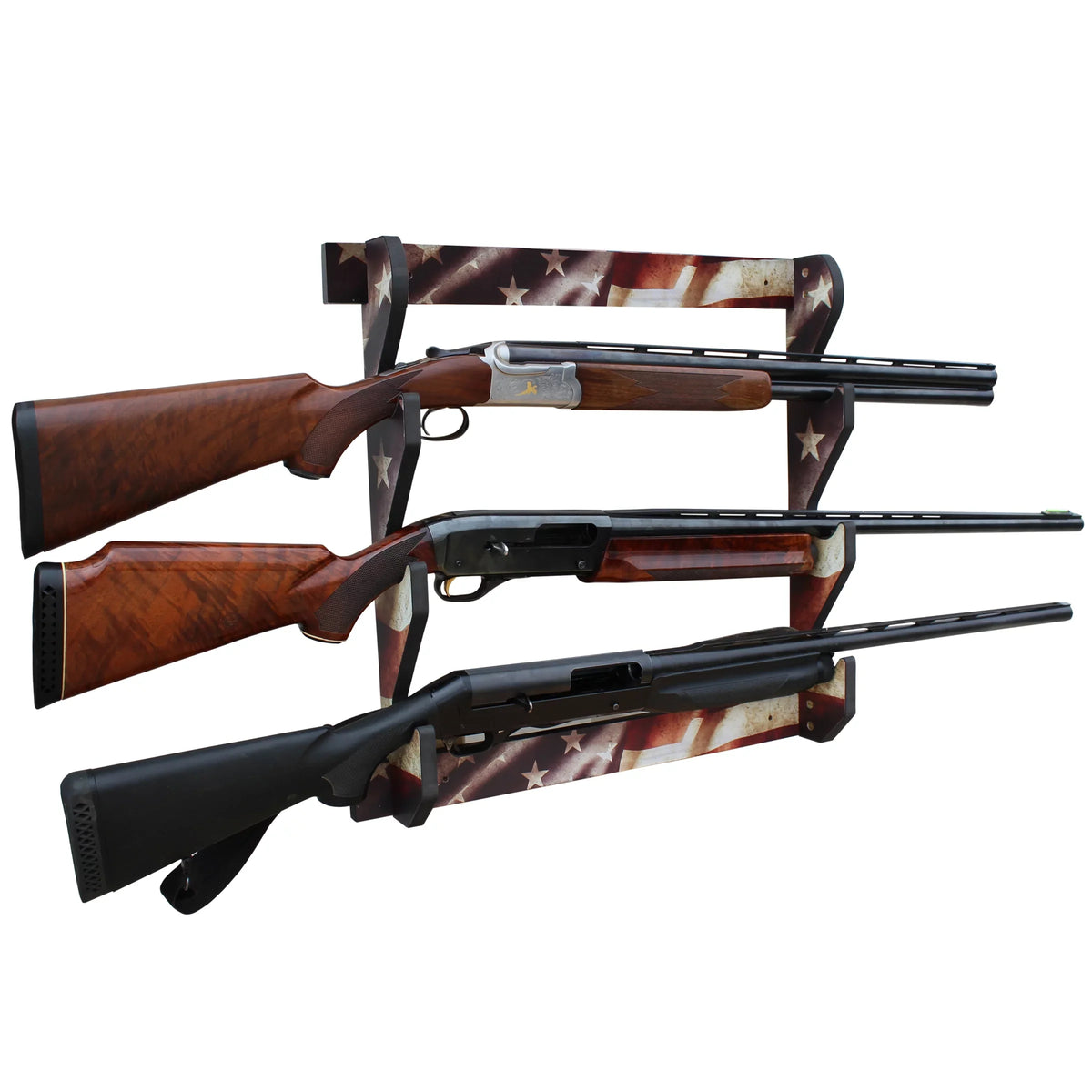 Storage Convenient Finish Display Rush Wall 3 Creations Easy Rifle/Shotgun Creek - Rack Indoor Americana Assembly