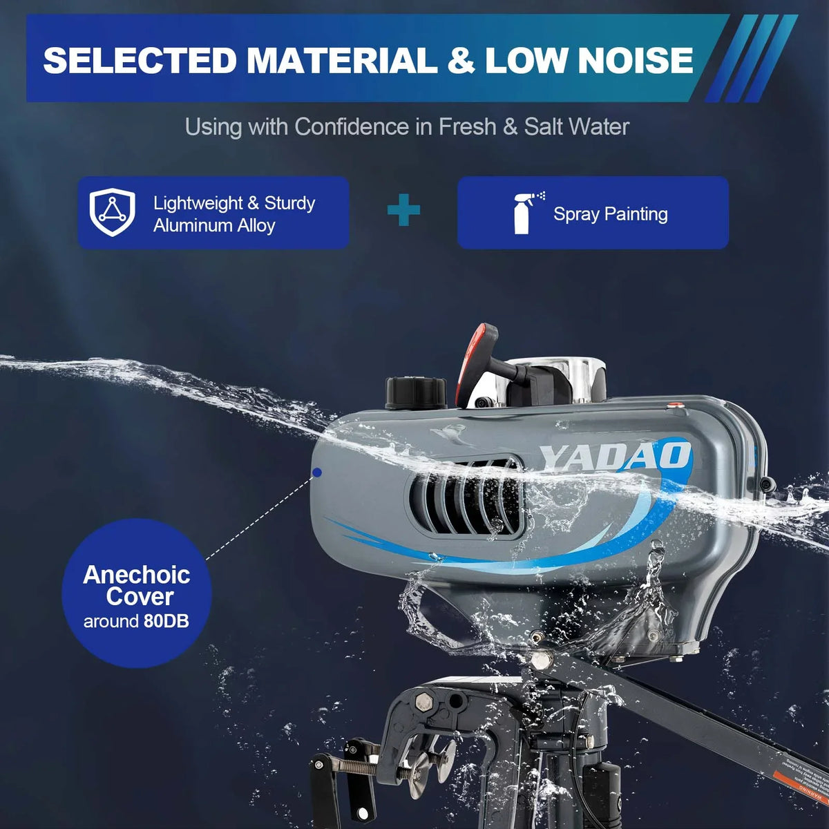 2 W/CDI Boat Stroke 3.5HP WUZSTAR Outboard Cooling System Fishing Engine Motor liquid