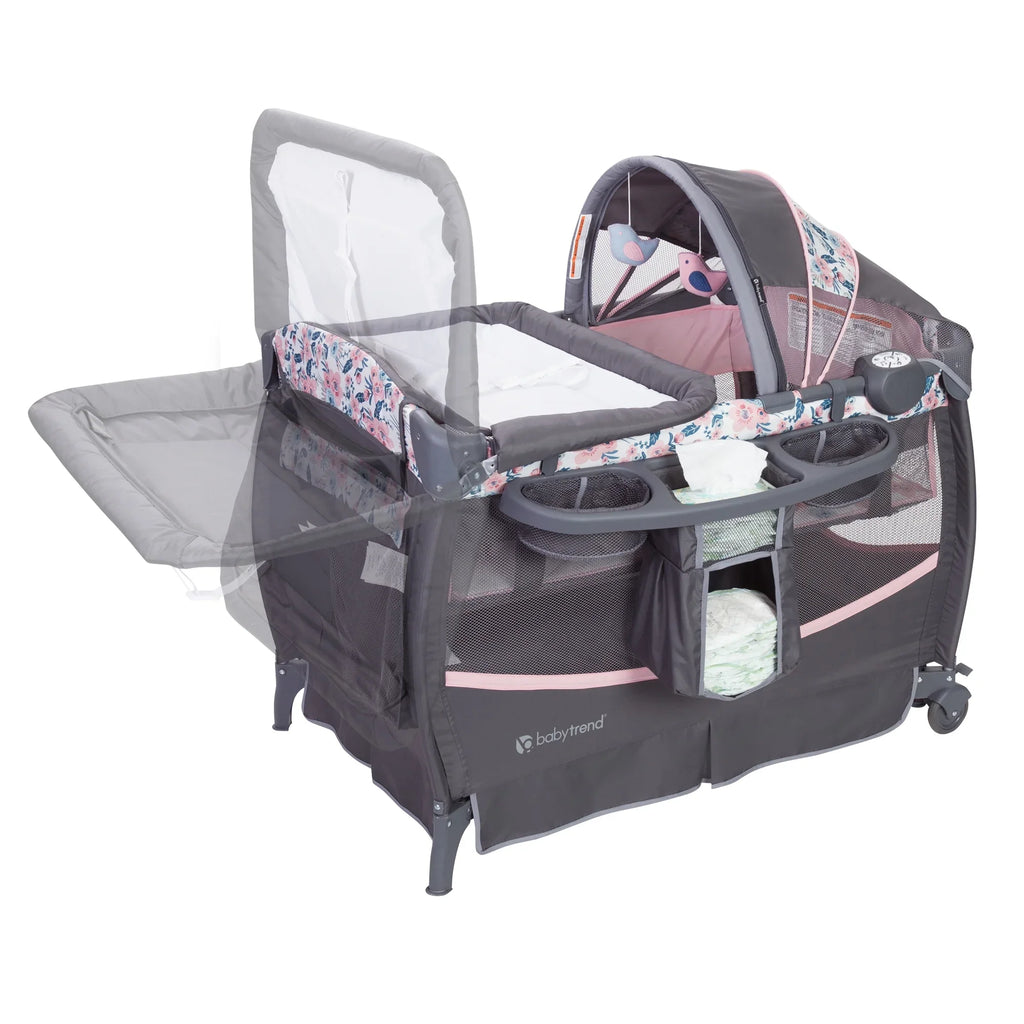 II Bag with Nursery Baby Deluxe Travel Pink Trend Center Bluebell Playard –