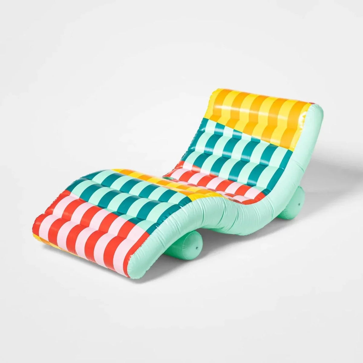Chaise Angled Sun Striped Pool Squad - Float