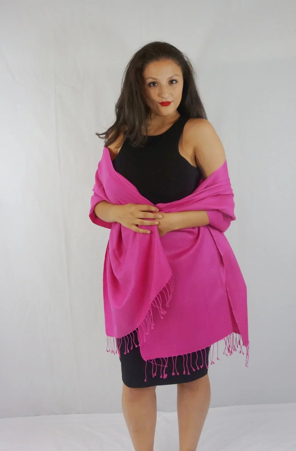 (Hot Scarf/Wool/Silk Shawl/Shawls/Scarf/Scarves/Wrap/Stole/Muffler/Cape/Ruana/Blanket/Throw/Pashmina Shawl) Shawl/Cashmere Regular Pink