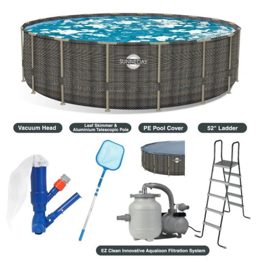 Sunneday ft. 52 Rattan Soft-sided Oasis Round x 18 in.