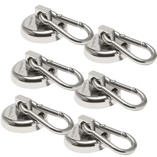 '- Kitchen Hanging Magnet Ant Hookfor bagnet Warehouse Heavy Snap Magnetic Swivel Office Purse Neodymium Mag Indoor/exterior Carabiner Factory Grill Pac Duty Carabiner with (6 80LBS Carabiner Hooks