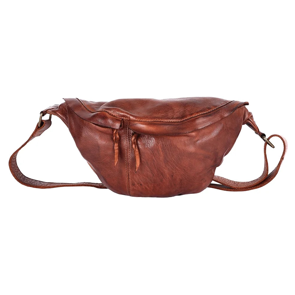 Handmade Vintage Purse Bag Western Leather Nmbgm150B Cowhide Genuine NM Women Pack Handbag Fanny Mind Never