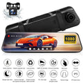 Parking Rear, 24H for 10Inch Vision, Card, Screen Mode Angle, Front 1080P Full HD Free Cars, 170°Wide Dash IPS Dash Cam 32GB WDR, Camera Night