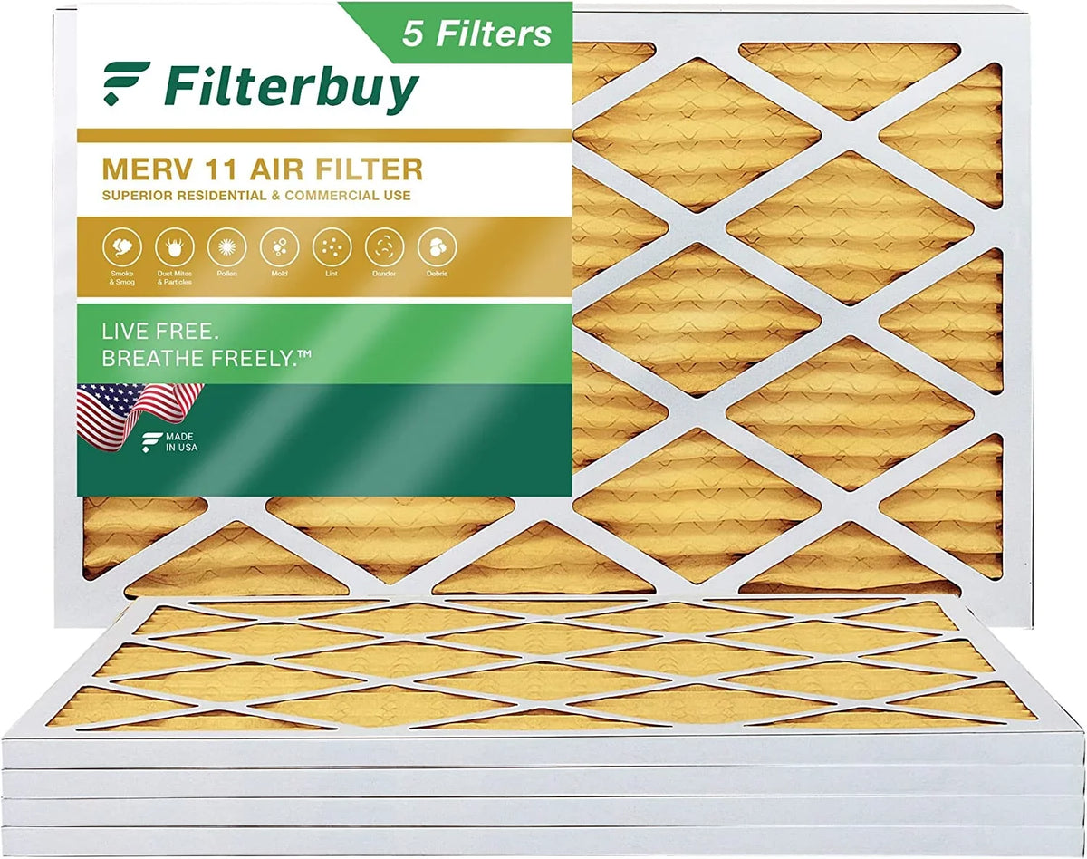 Filters AC 11 20x32x1 Air MERV HVAC Pleated Filterbuy (5-Pack) Furnace