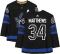 Maple Autographed Certified with Alternative - Matthews Leafs Inscription Trophy 2022 Hart" Fanatics Black Winner Hart "2022 Authentic Auston Toronto Authentic Jersey