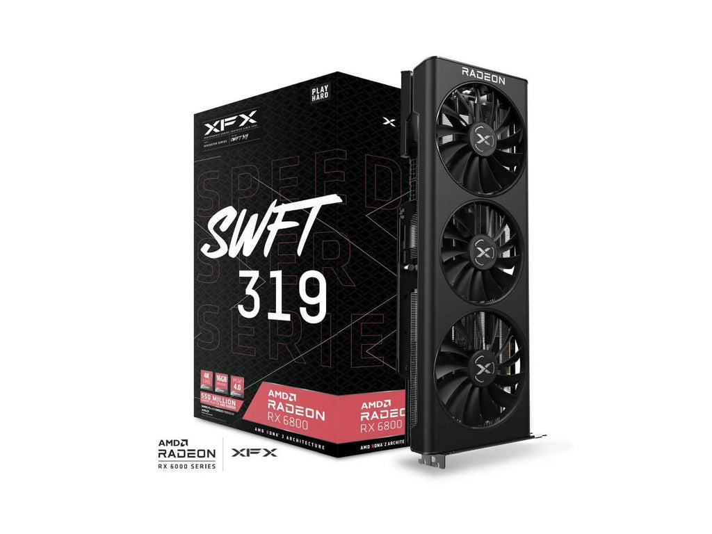 XFX SWFT319 6800 Graphics AMD Radeon Gaming Card RX CORE SPEEDSTER