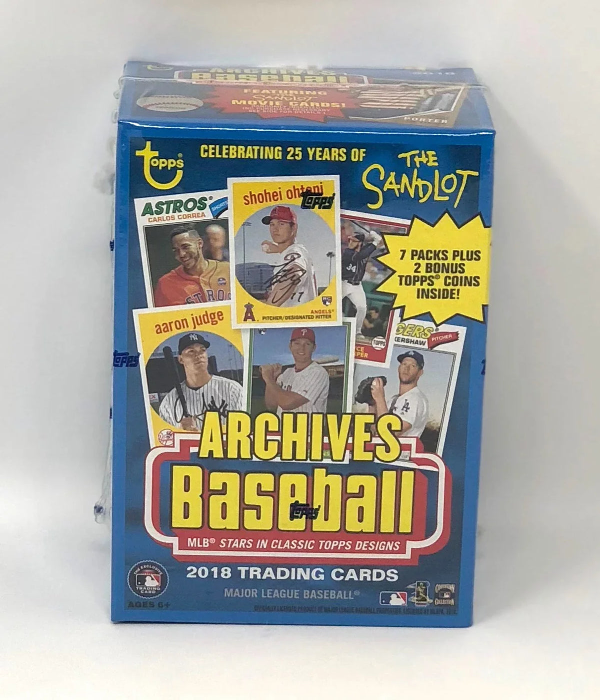 (8 Topps Cards, Box Packs/8 Inserts) Blaster Coin Archives Baseball 2018 2