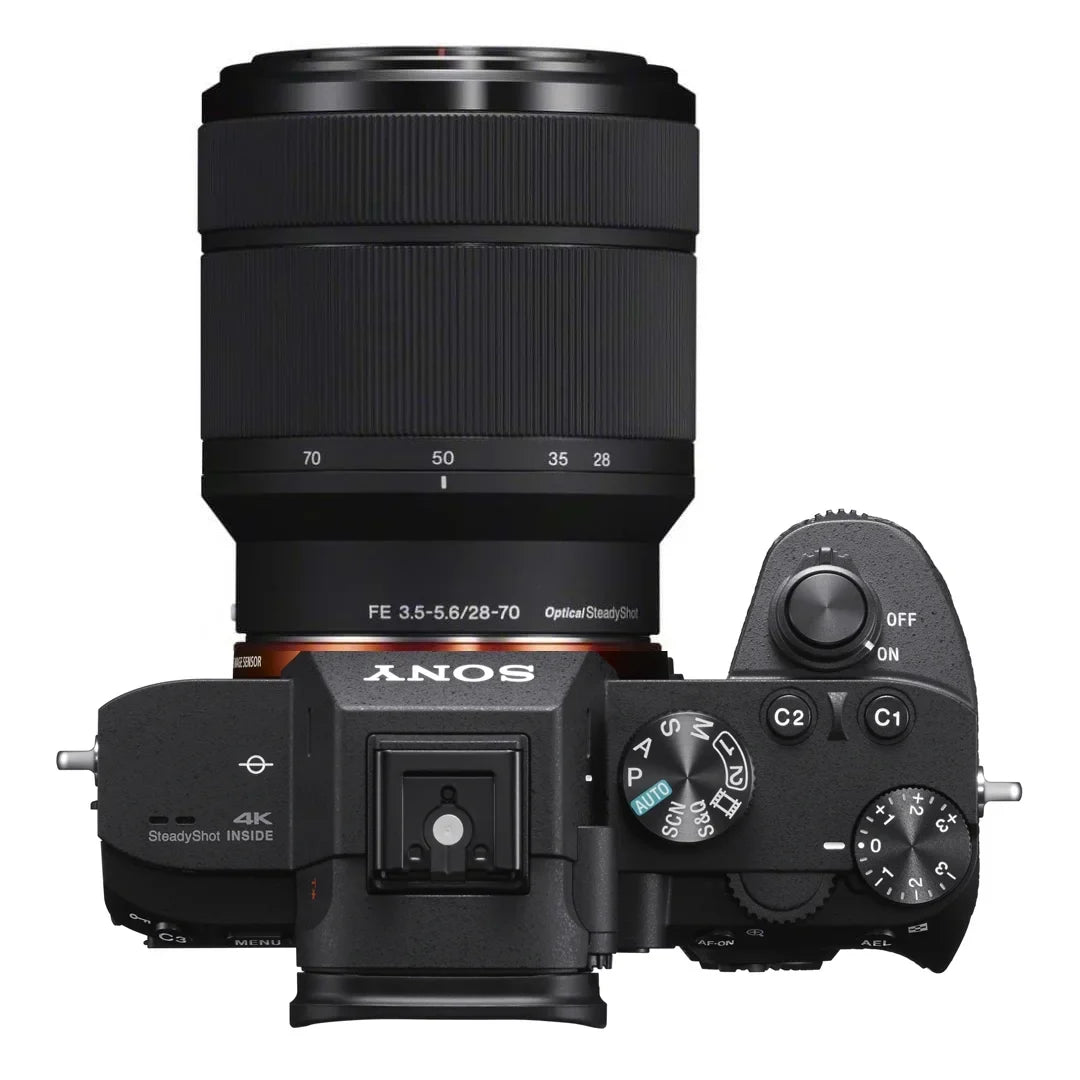 Frame 64GB Camera F3.5-5.6 Gear 28-70mm + a7 Body OSS Content Lens Charger Battery Backpack III + Double Photography Creator External Kit with Full ILCE-7M3K/B Deco Bundle Mirrorless with Card
