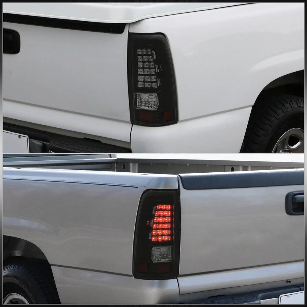 Distributors 2004 Chevy Compatible/Replacement Pair Black Lamps 2001 2003 AJP LED Smoked For Brake 1999 Fleetside Signal Stop Lens 2005 GMC 2006 2000 Tail 2002 Silverado Housing Driving Lights Sierra