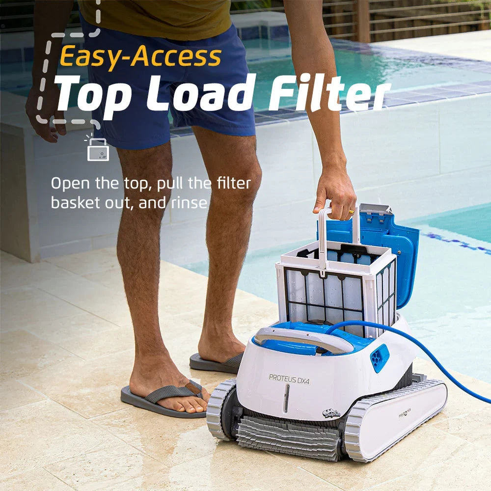 FT Ideal Types Cleaner Scrubbing Climbing Capability to DX4 — Length — Vacuum Proteus Pool — Powerful Pool Waterline All 50 Robotic in for Dolphin up Wall