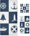 Bathroom Bath Lighthouse GZHJMY Anchor Vessel 3 Towels for Soft Hand Towel Piece Sailing Fingertip Absorbent Cotton Towels Decorative Checked Sets