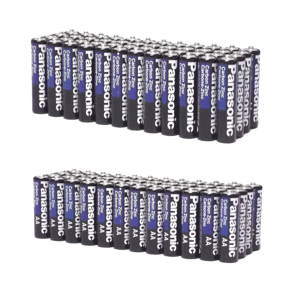'+ Panasonic Lot 100 Wholesale Pack Batteries AAA 200 100 AA Duty Batteries Heavy