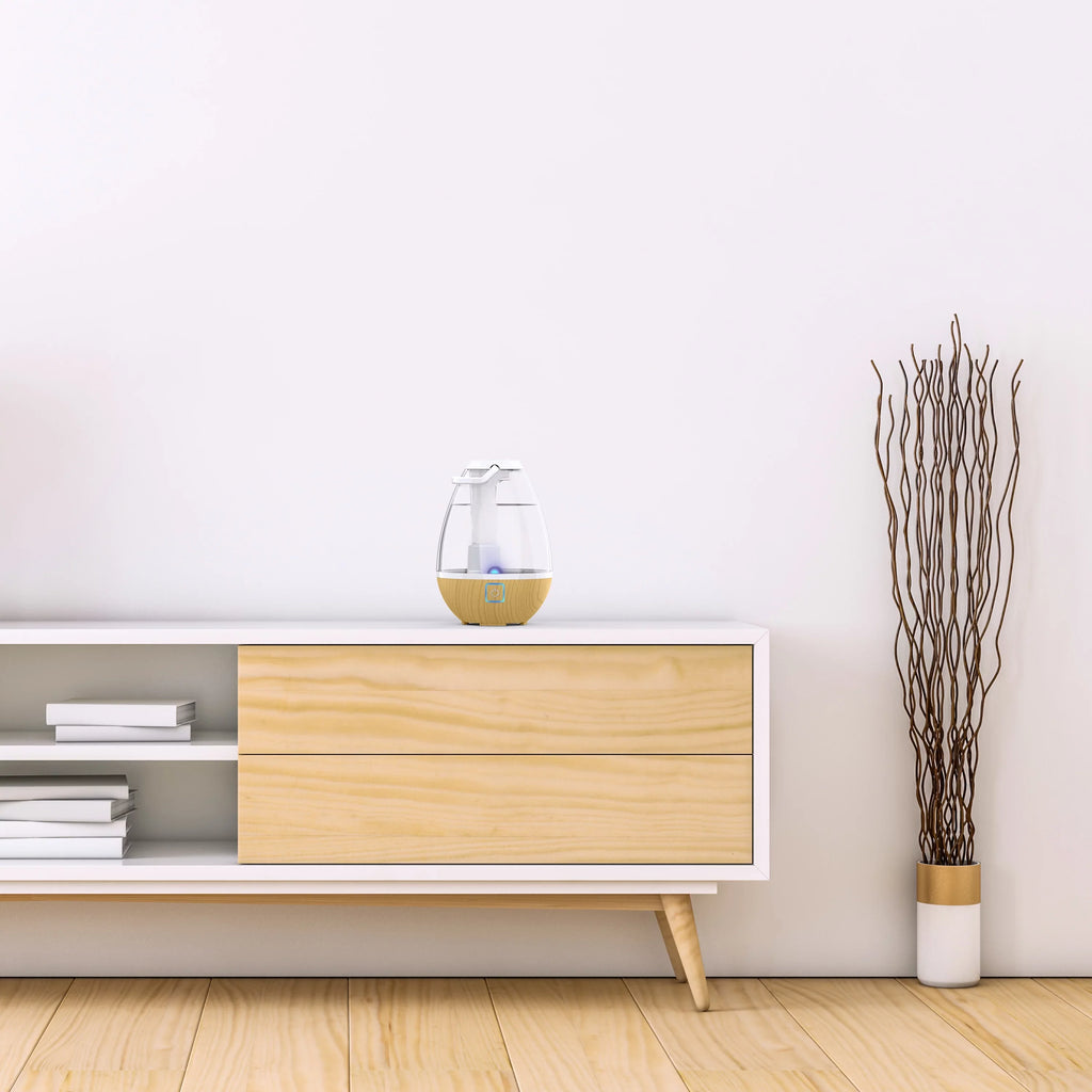 (New) Mist 0.4 Humidifier, Sharper Gallon Light Ultrasonic Image Ash Woodgrain Cool
