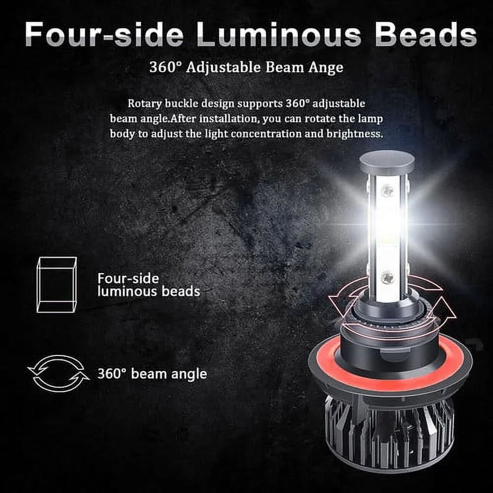 LED Headlight 2006 & Country Bulbs High/Low For 2007 Chrysler 2005 Town Beam Kit