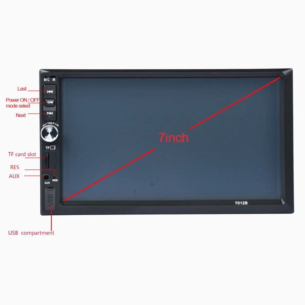 Support Camera 7" and Link(Both Mirror Radio ios Bluetooth Double with Stereo Car Din Car Screen System) HD Touch Android And Reverse