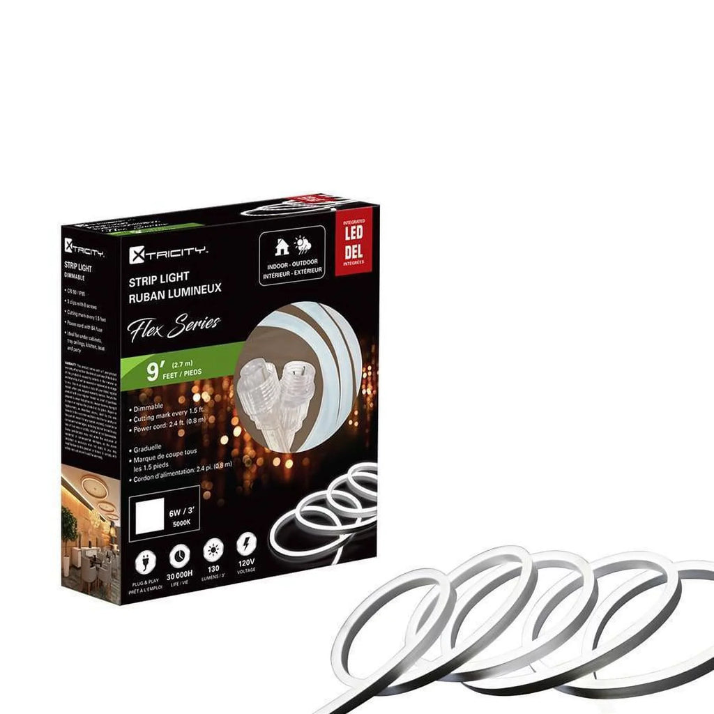 exterior and Strip Flexible 9 Indoor Xtricity Led feet/6w-3'/120v/White 5000k
