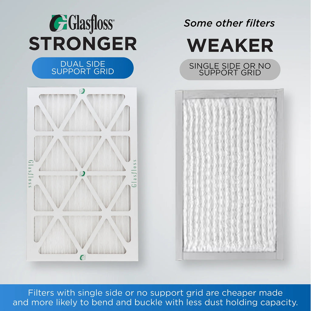 Filters 10 ( 3-3/4 19-1/2 20x25x4 Exact AC dimension: x MERV ) Glasfloss x by Pleated Air 24-1/2 Pack Industries. Furnace 3