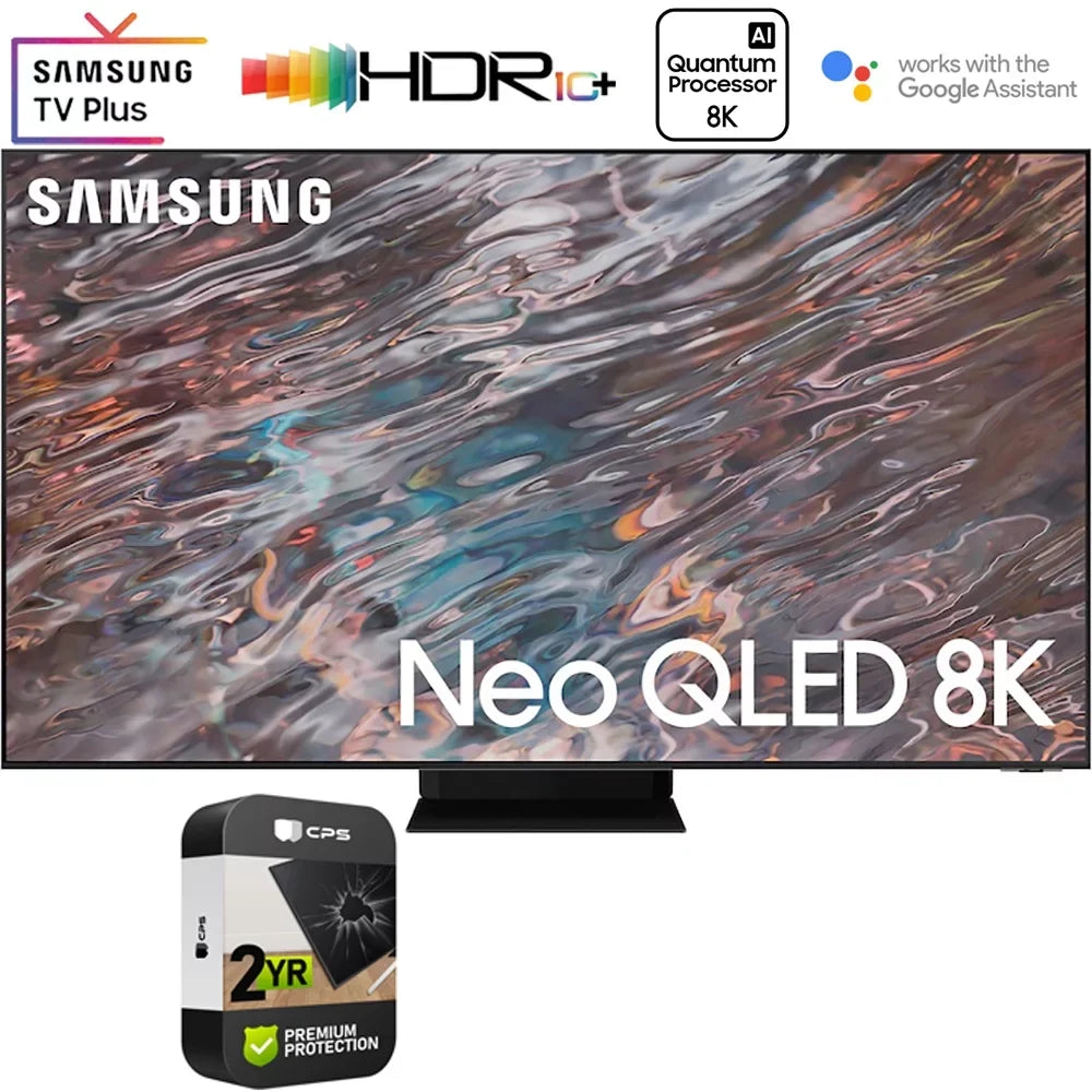 Neo 8K Restored (Refurbished) with Inch Premium Protection Plan (2021) TV 85 Smart 2 QN85QN800A Bundle Extended QLED Year