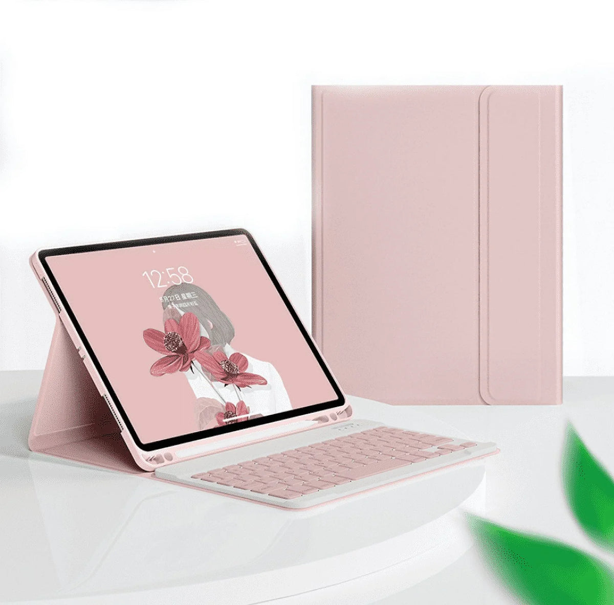Generation, iPad Case for iPad Wireless Slim with Keyboard Pencil Protective Holder, 10th 10th Case Case 10.9 Detachable -pink Inch Generation Keyboard for