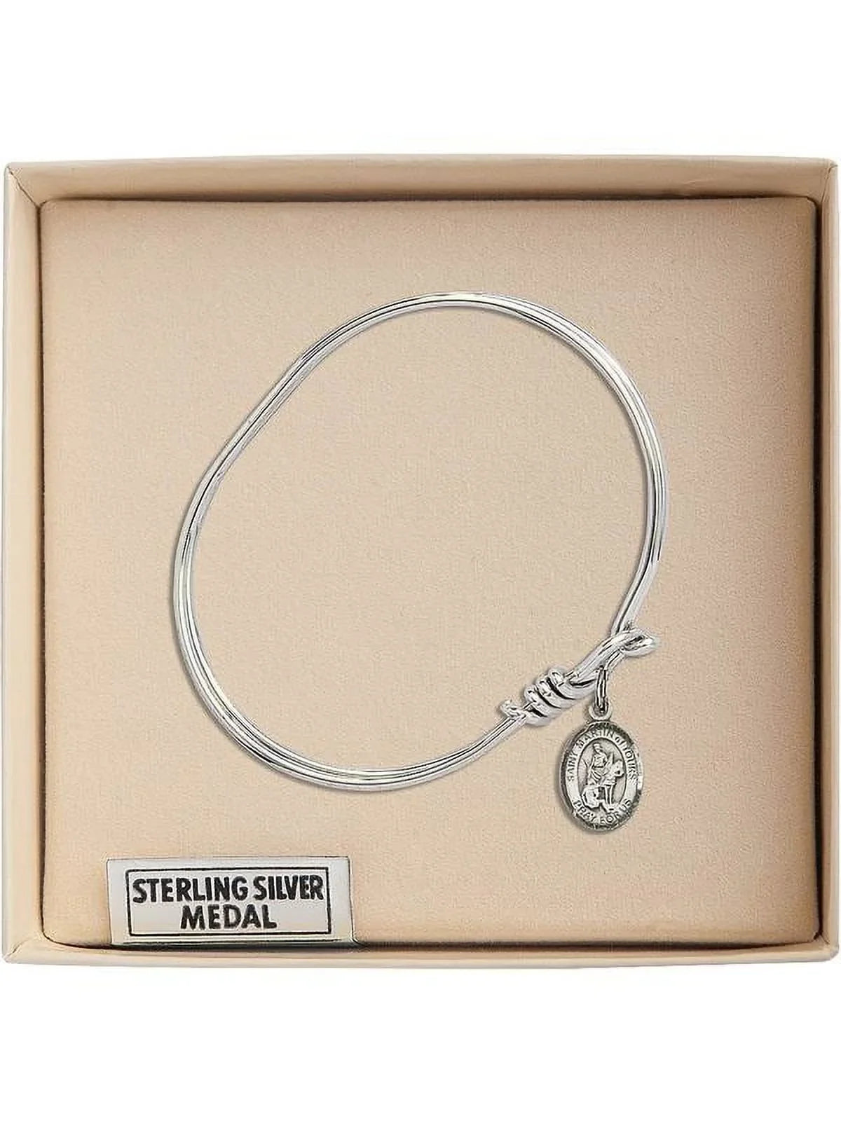 w/ Oval Sterling St. Martin 5 in Bangle of inch Eye 3/4 Bracelet Silver Hook Tours